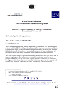 EU Council conclusions on ESD